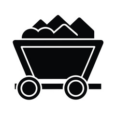 Mining Cart Industry Icon