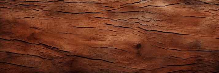 Obraz premium A close-up view of textured brown wood, showcasing natural grains and imperfections, ideal for design and decorative applications.