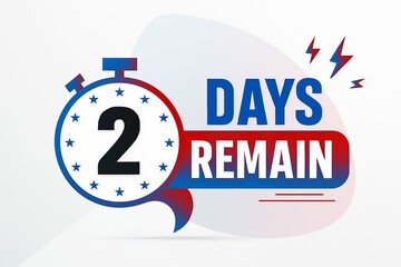 Two days remain notification banner with stopwatch icon for countdown marketing