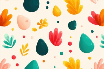 Colorful abstract floral pattern