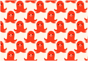 タコウインナー　パターン背景