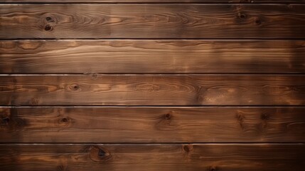 Naklejka premium A close-up of dark wooden planks, showcasing natural grain patterns and textures, exuding warmth and rustic charm.