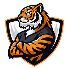 Underworld Tiger Esport Mascot Vector Logo Badge