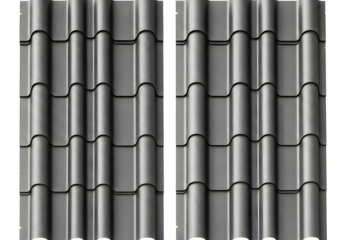 Modern grey metal roofing tile panels for durable and aesthetic building construction