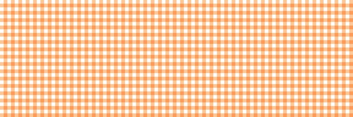 Orange gingham seamless pattern with soft pastel checks. Classic picnic tablecloth style background, perfect for fabric, wallpaper, wrapping paper, kitchen decor, and retro summer designs.