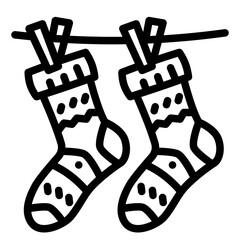 Hanging Socks Icon