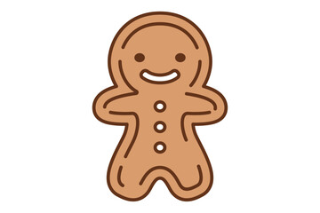 手描き風のかわいいジンジャーブレッドマン