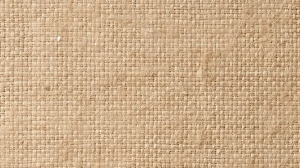 A textured, beige fabric background showcasing natural fibers woven tightly, offering an organic and rustic appearance.