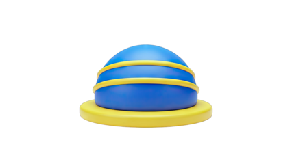 3D Rendered Planet Illustration on White Background