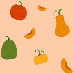 Pumpkin Seamless Pattern