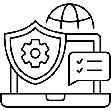 Line Art Security Standard Icon
