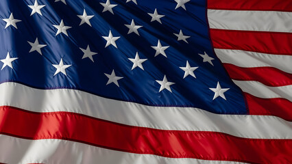 Obraz premium American flag close up with stars and stripes