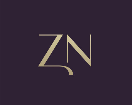 ZN letter logo icon design. Classic style luxury initials monogram.