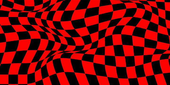 Retro Groovy Wavy Psychedelic Checkerboard Check Y2K 90s Phone Case Background Stationary Fashion Textile Repeat Pattern