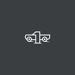 Pickup truck number one logo.