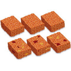 yaksik, yakbap sweet Korean dish vector.