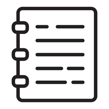 notebook line icon