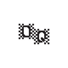 Obraz premium Alphabet Logo Monogram Design Modern Abstract Bold OQ Initial Pixel Vector Alphabet