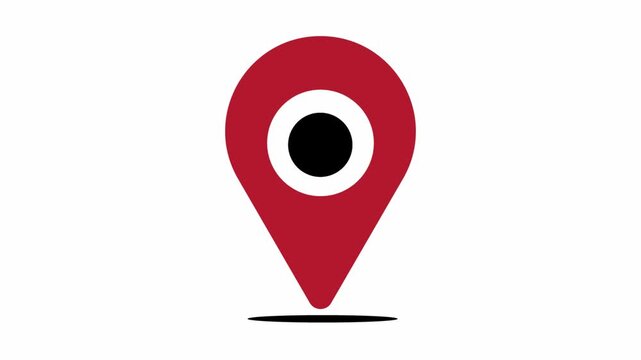 map pin  icon animation simple  flat