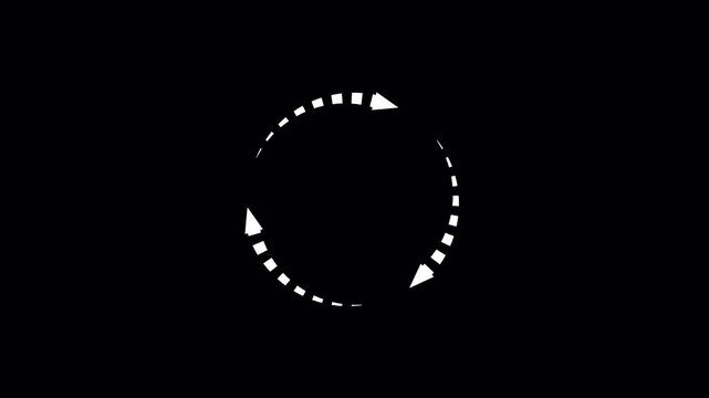Dashed circular process flow animation