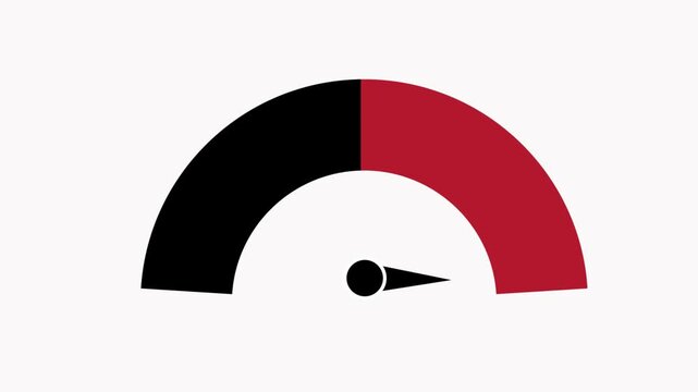 speedometer icon animation simple  flat