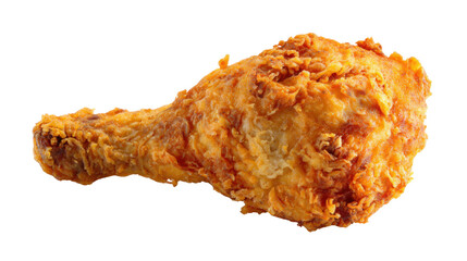 Crispy Fried Chicken Drumstick Isolated on White Background