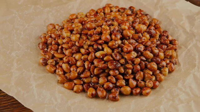 Roasted Macadamia Nuts on Parchment