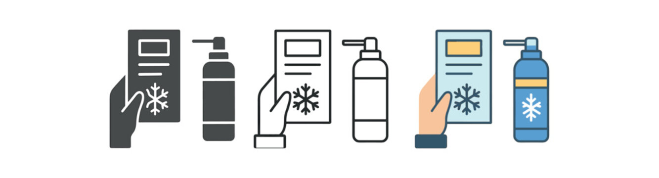 cryosurgery hand holding instruction leaflet next to cryo bottle