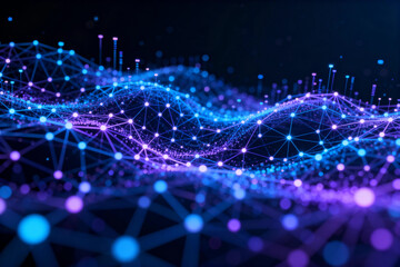 Abstract Digital Network Connectivity Visualization
