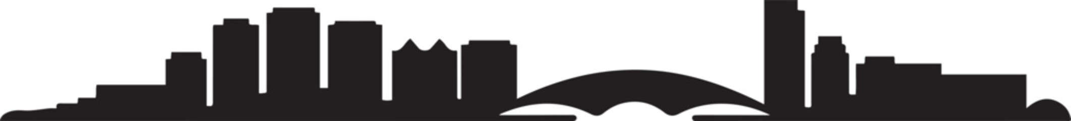 Minimalist Pasir Ris Skyline. design Vector black silhouette