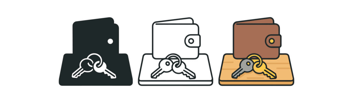 daily routine keys and wallet on entry table