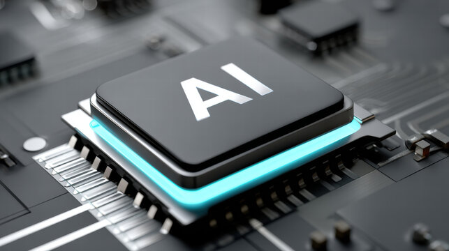 Quantum processing in photonics inspires advanced AI chip design glowing on circuit board