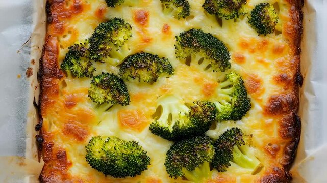 Broccoli Cheddar Gratin With Golden Crust