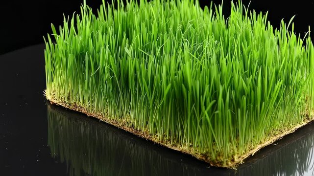 Minimal Wheatgrass Studio Packshot Macro