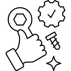 Line Art Service Fix Icon