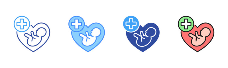 Obraz premium Pediatric Icon, Multi Styles Icon Set