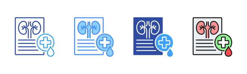 Obraz premium Nephrology Icon, Multi Styles Icon Set