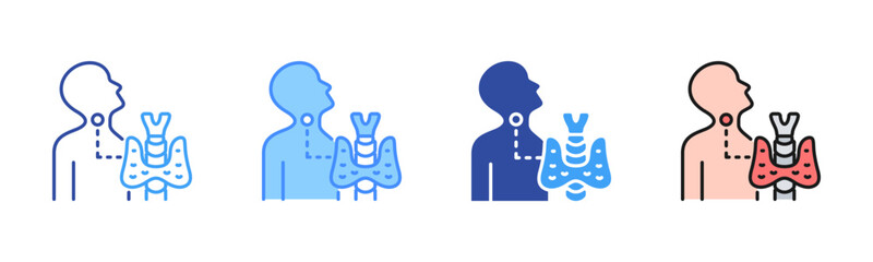 Endocrinology Icon, Multi Styles Icon Set