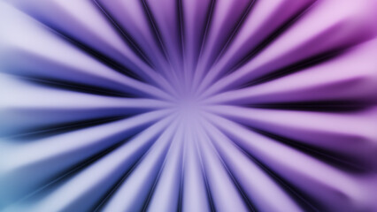 3D rendering of radial lines in purple and blue colors creating a dynamic visual effect