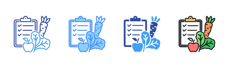 Nutrition Icon, Multi Styles Icon Set