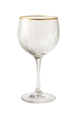 empty wine glass isolated