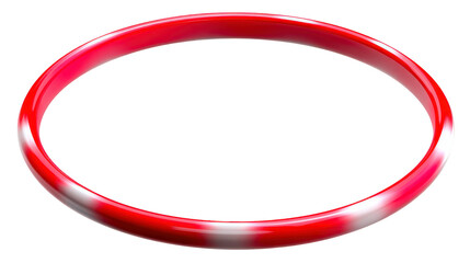 Red bangle glossy bracelet circular jewelry shiny accessory isolated on transparent background fashion statement modern style vibrant color elegant simple design