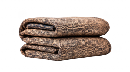 Folded brown woven blanket soft texture cozy comfortable home decor textile fabric warmth relaxation neutral color inviting for living room or bedroom accent