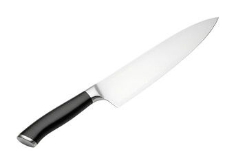Modern chef's knife with black handle