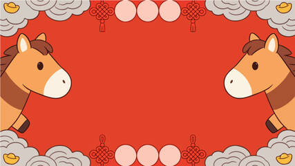 Background of the Year of the Horse Poster