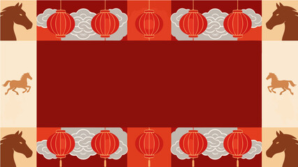 Background of the Year of the Horse Poster