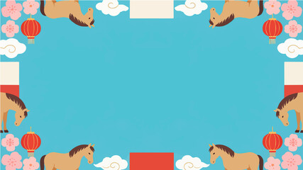 Background of the Year of the Horse Poster