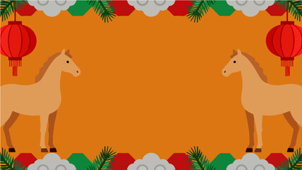 Background of the Year of the Horse Poster