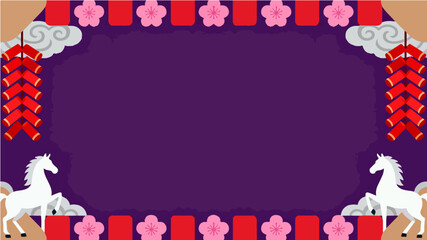 Background of the Year of the Horse Poster