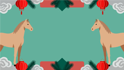 Background of the Year of the Horse Poster